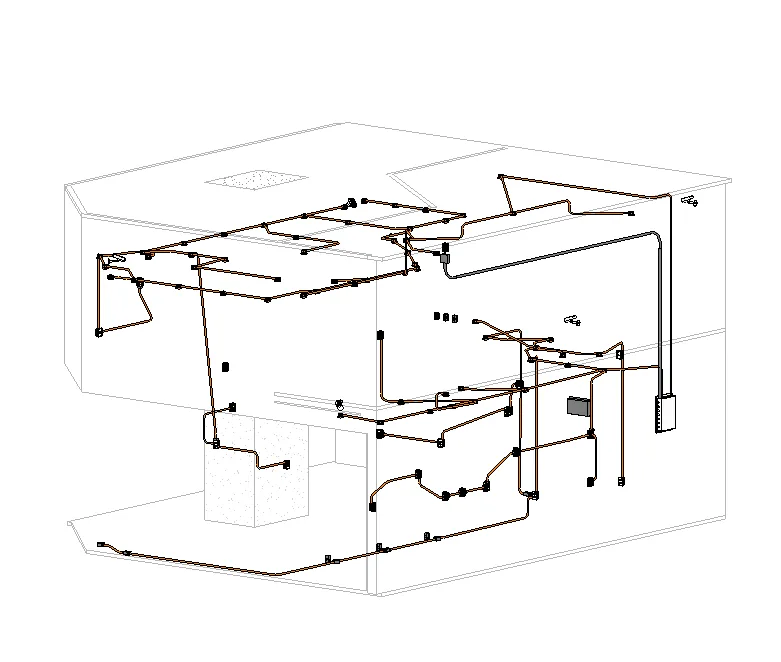 Modelo BIM de instalações elétricas